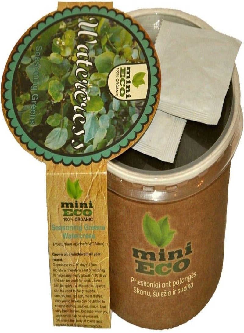 GGOOT seeds Package: 30 Watercress Grow Kit Microgreens Organic Sprouting Cress Gift Bio by seeds - Image 3
