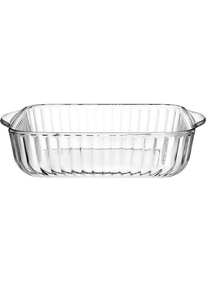 Pasabahce Borcam Rectangular Platter Clear - Image 1