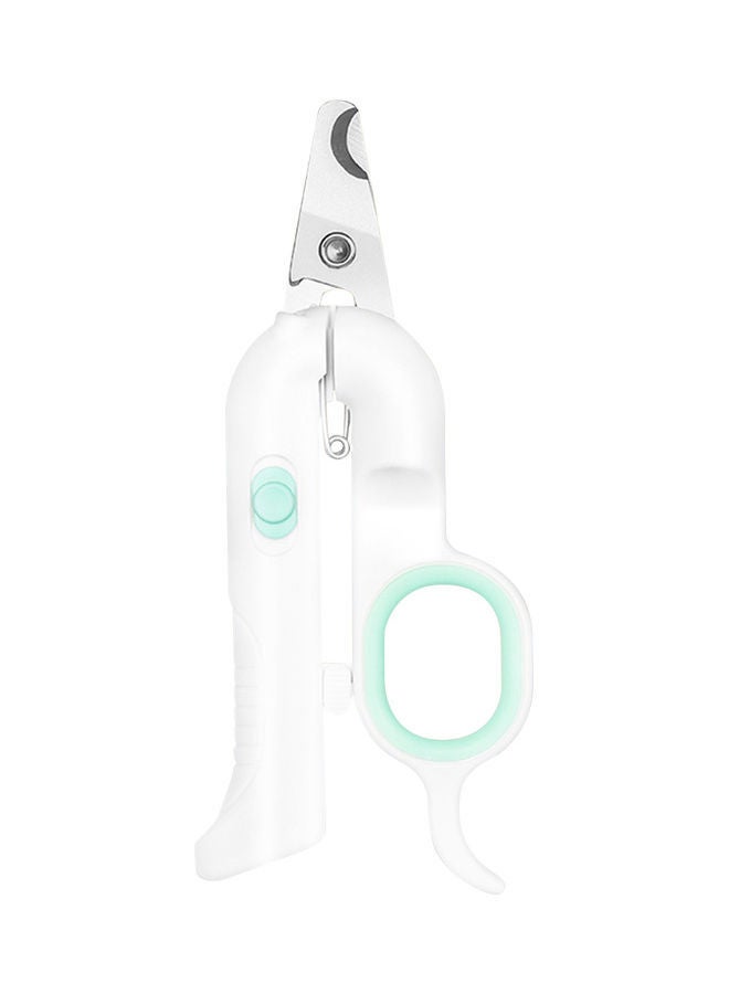NIBEMINENT Pet Nail Clippers With LED Light Green/White - Image 1