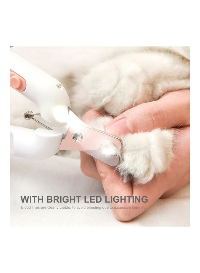 NIBEMINENT Pet Nail Clippers With LED Light Green/White - Image 3