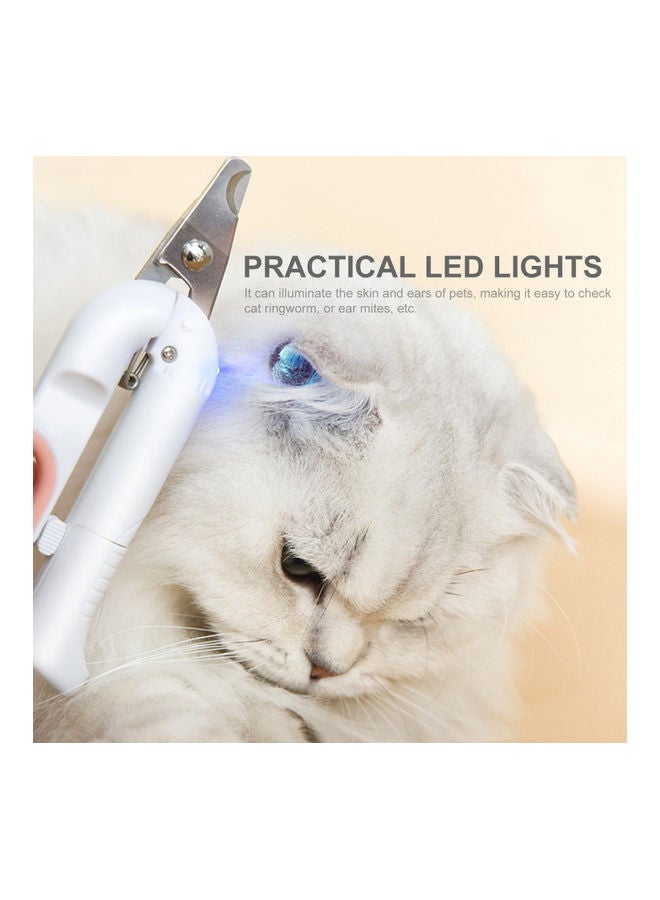 NIBEMINENT Pet Nail Clippers With LED Light Green/White - Image 2