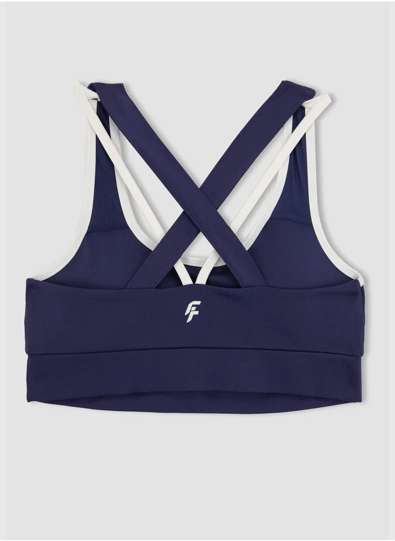 ديفاكتو Woman Crew Neck Sleeveless Knitted Bra