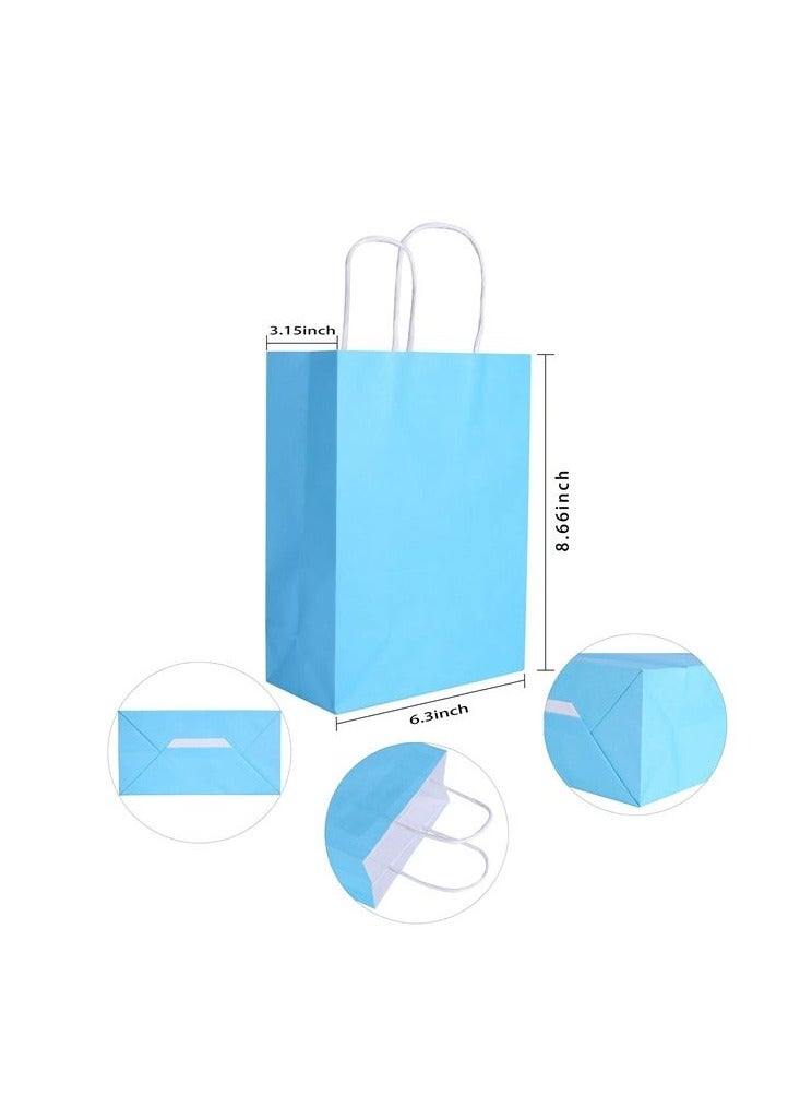 Kraft Paper Party Bags 24 Pieces set 15x21x8 cm Multi-Color Eco-Friendly Paper Gift Bag with Handles for Retail Shopping, Birthday, Wedding Celebrations, Bridal Shower, and Party Favors - Image 5