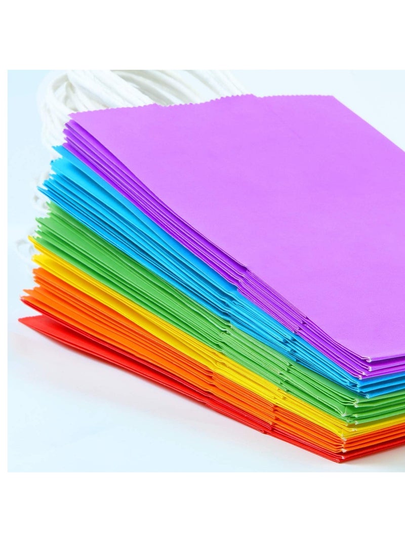 Kraft Paper Party Bags 24 Pieces set 15x21x8 cm Multi-Color Eco-Friendly Paper Gift Bag with Handles for Retail Shopping, Birthday, Wedding Celebrations, Bridal Shower, and Party Favors - Image 2