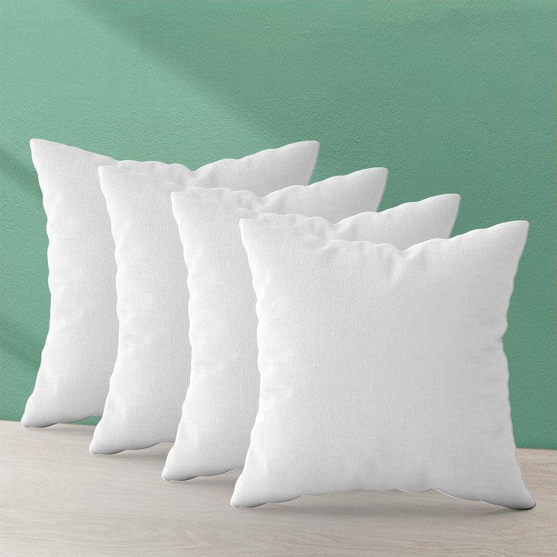 Trendy Home by Pepmart Traders Trendy Home 20x20 Throw Pillow Insert Set of 4 White Bed and Couch Pillows Stuffer Hypoallergenic Decorative Home Indoor Outdoor Sofa Pillow Filler Non Woven 4 Pack 
