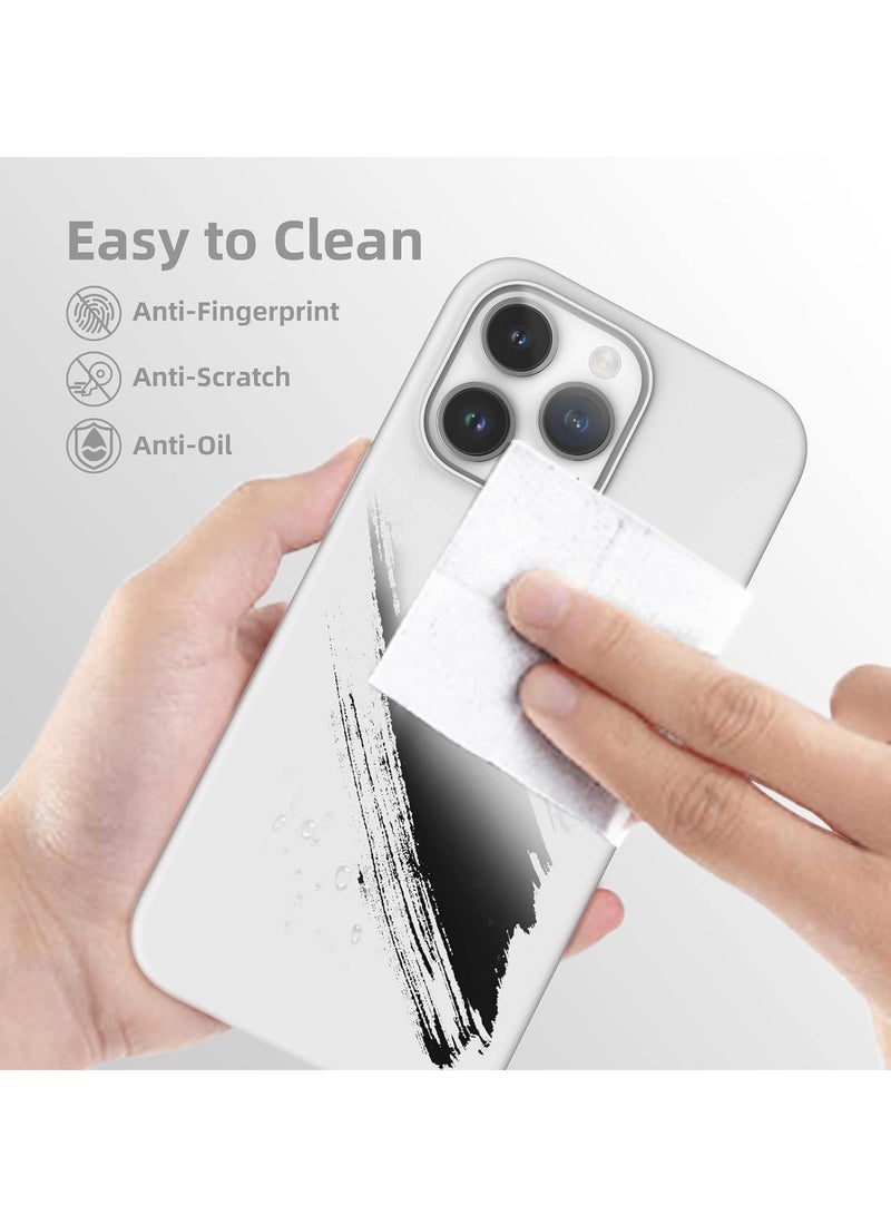 ELTRAZONE Liquid Silicone Gel Rubber Case for iPhone 14 Pro Max 6.7" - White, Full Body Shockproof Protective Cover - Image 4