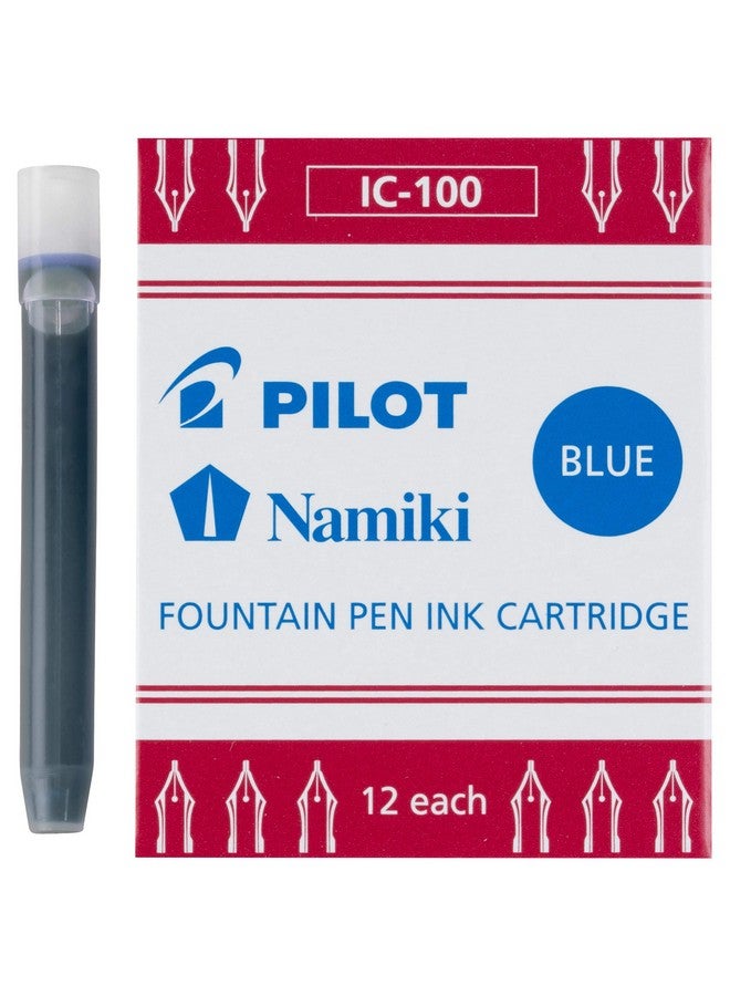 PILOT Namiki Ic100 Fountain Pen Ink Cartridges Blue 12Pack (69101) - Image 1