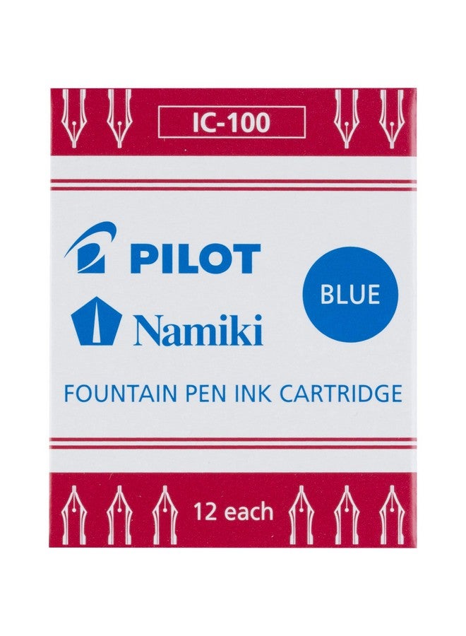 PILOT Namiki Ic100 Fountain Pen Ink Cartridges Blue 12Pack (69101) - Image 2