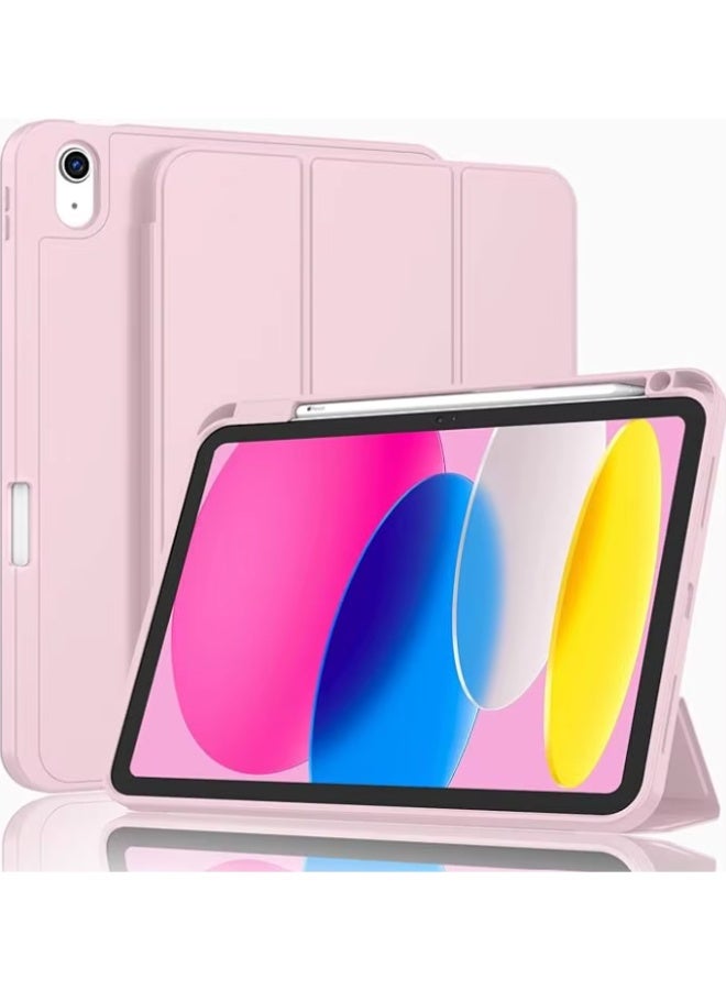 في آر كرييتيف حافظة VR Creative Smart لـ Apple iPad (A16) الجيل الحادي عشر قياس 11 بوصة 2025 / iPad الجيل العاشر قياس 10.9 بوصة 2022 – مع حامل للقلم، غطاء لوحي نحيف مع خلفية TPU ناعمة، إيقاظ/وضع السكون تلقائي (وردي) - Image 1