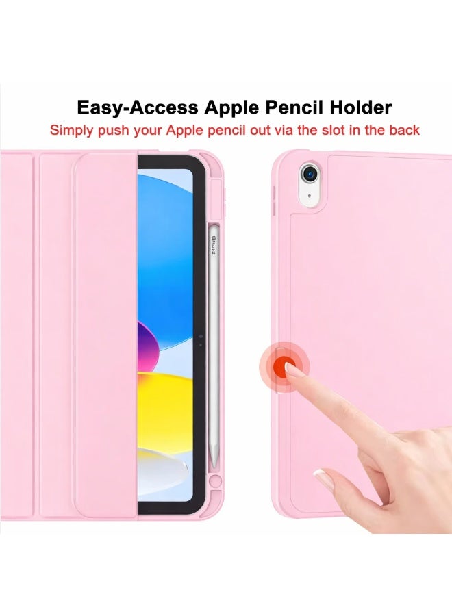 في آر كرييتيف حافظة VR Creative Smart لـ Apple iPad (A16) الجيل الحادي عشر قياس 11 بوصة 2025 / iPad الجيل العاشر قياس 10.9 بوصة 2022 – مع حامل للقلم، غطاء لوحي نحيف مع خلفية TPU ناعمة، إيقاظ/وضع السكون تلقائي (وردي) - Image 4