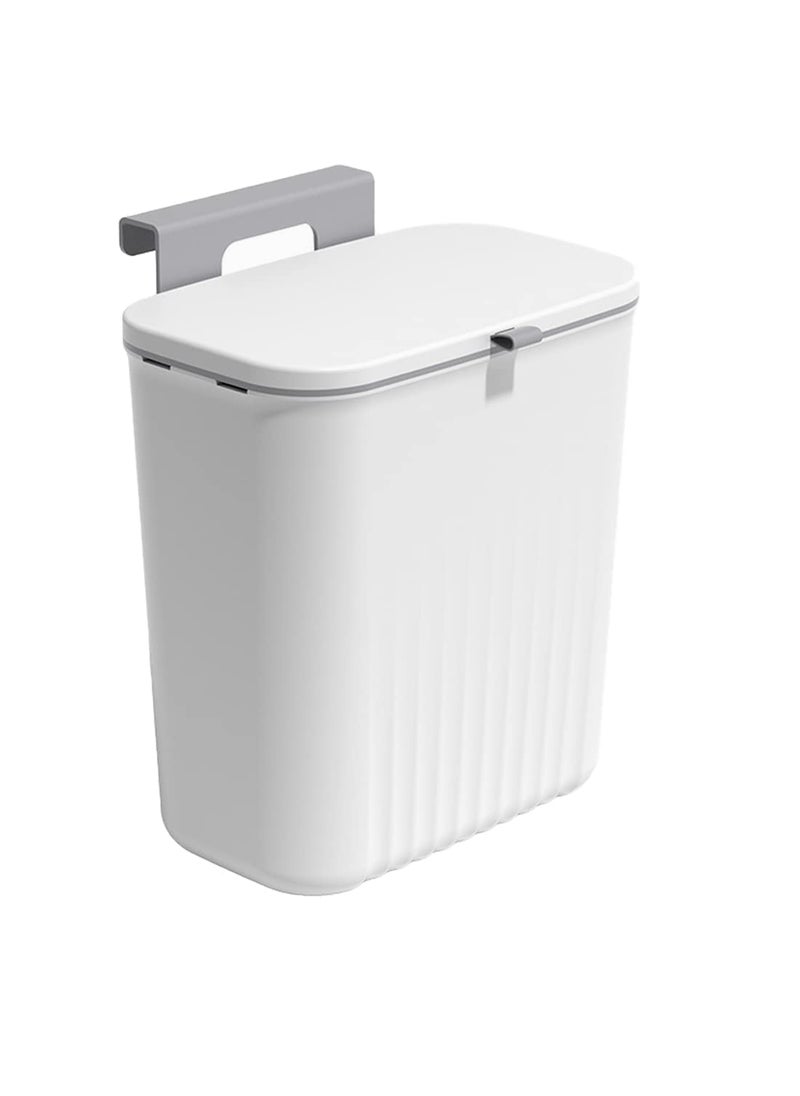 AZRAEL AZRAEL Kitchen Compost Bin for Counter Top Under Sink Garbage Can Hanging Trash Can with Lid for Kitchen Cabinet Door Indoor Compost Bucket Food Waste Bin Mountable White  - Image 2