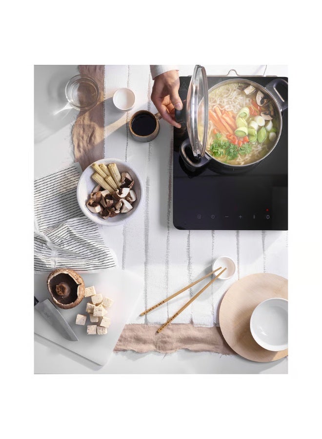 ANNONS 5-Piece Cookware Set – Glass Lids & Stainless Steel – Layered Base for Even Heat – Compatible with All Hob Types – IKEA Original - Image 3