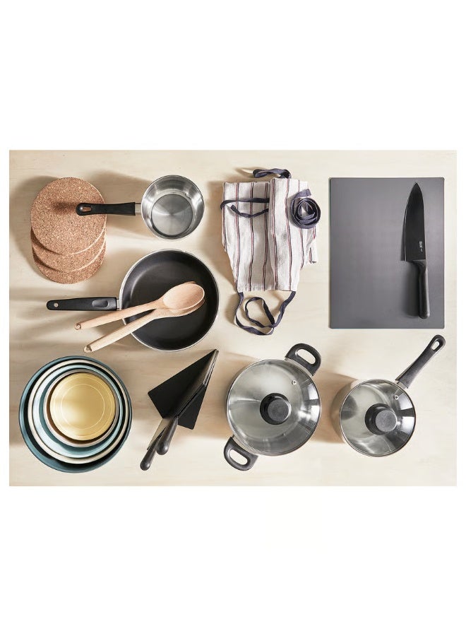 ANNONS 5-Piece Cookware Set – Glass Lids & Stainless Steel – Layered Base for Even Heat – Compatible with All Hob Types – IKEA Original - Image 4