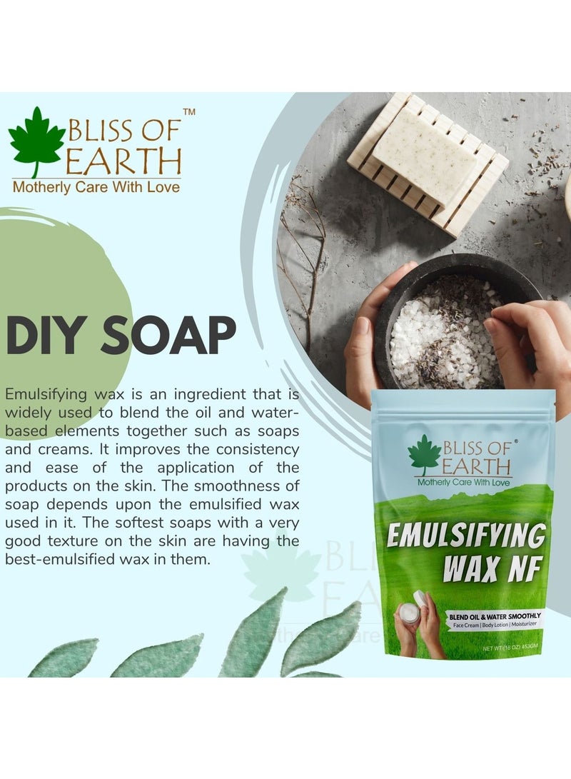 BLISS OF EARTH 32 OZ Emulsifying Wax NF Cosmetic Grade Wax Best for Soap Lotion Body Moisturizer & DIY Products 907gm - Image 3