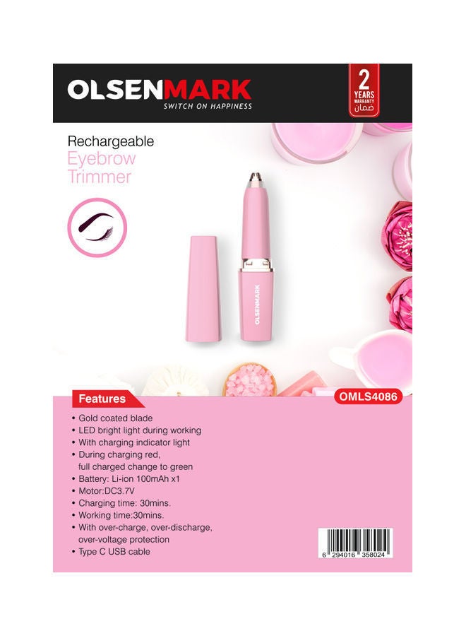 نيبمينينت ماكينة تهذيب شعر الحواجب قابلة للشحن وردي/فضي 0.12كجم - Image 5