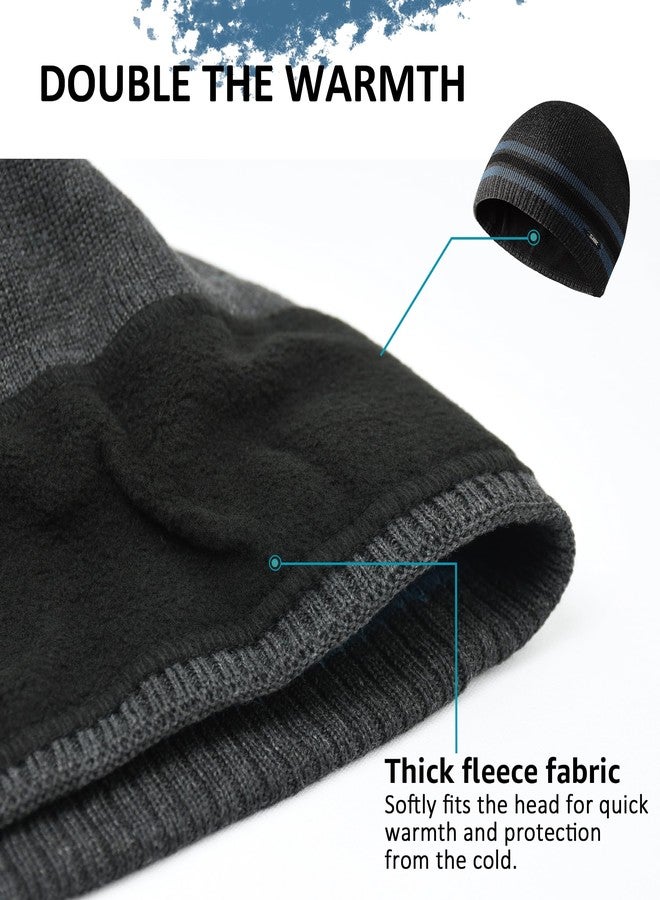 HiRui Knit Beanie Winter Hats for Men Women Kids-Warm Classic Daily Skull Cap (Dark Gray) - Image 2