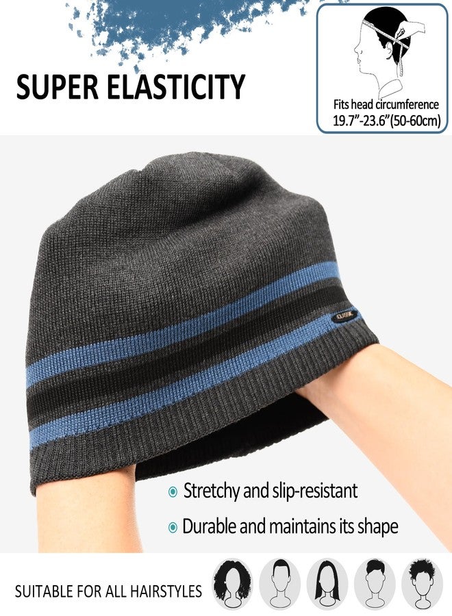 HiRui Knit Beanie Winter Hats for Men Women Kids-Warm Classic Daily Skull Cap (Dark Gray) - Image 3