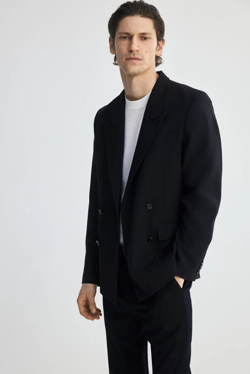 اتش اند ام بليزر بصفين من الأزرار بقصة مريحة