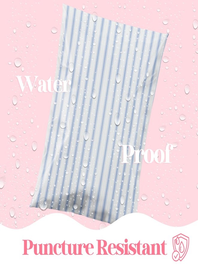 Pretty Package Store 6x9 Designer Poly Mailer 100 Pack Heavy Duty Waterproof Self Seal Shipping Bags for Small Business Large Mailing Envelopes Bulk Tear Resistant Packaging Blue Stripe - Image 4