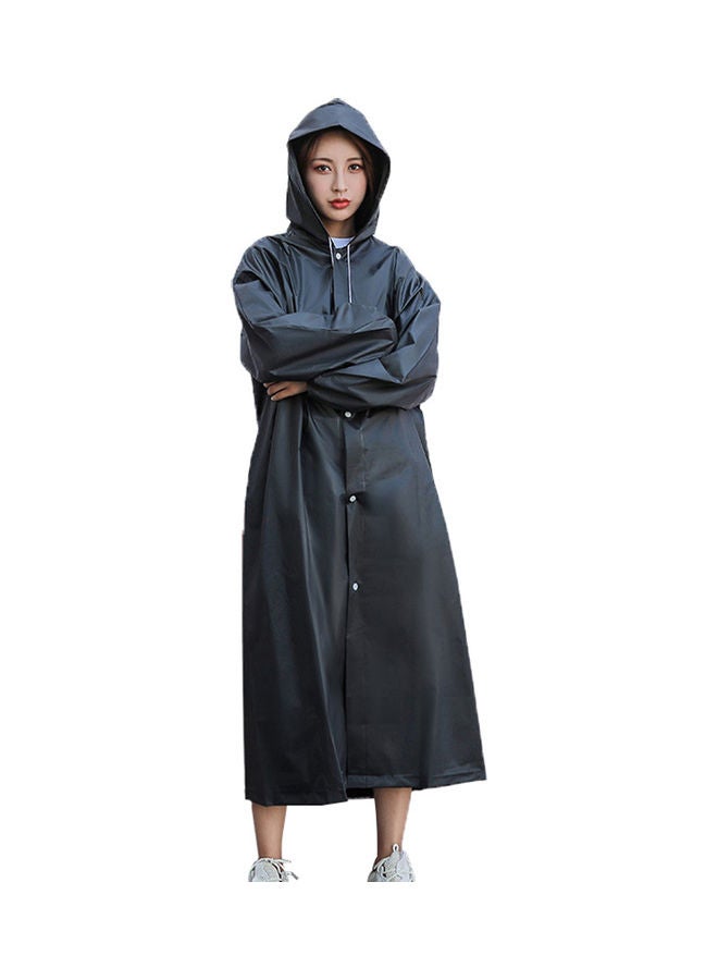 Hooded Long Raincoat, Waterproof Outdoor Rainwear for Adults - Image 1