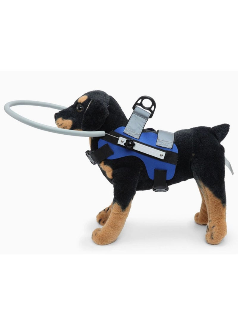 Blind Dog Safety Gear, Anti-Collision Ring for Dogs with D-Ring, Reflective Bumper Collar Blue-Upgrade - Image 3