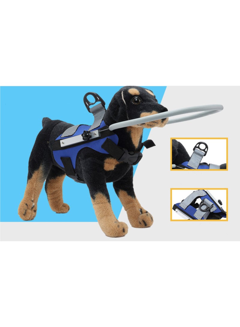 Blind Dog Safety Gear, Anti-Collision Ring for Dogs with D-Ring, Reflective Bumper Collar Blue-Upgrade - Image 2