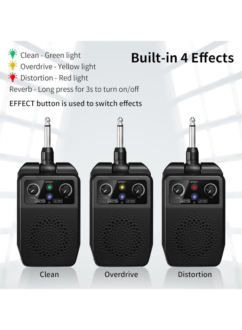 JOYO Mini Guitar Amp 5W Portable Small Electric Guitar Practice Amp Bluetooth Rechargeable Guitar Amplifier Built-in 4 Effects Clean Distortion Overdrive Reverb  - Image 4