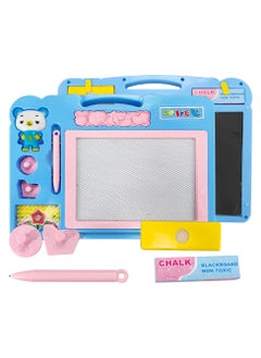 Fearlex 2 in 1 Double Sided writing board Toy | Magnetic Drawing Slate Whiteboard and Blackboard with Chalk, Duster and Stylus for early Childhood Education  - Image 2