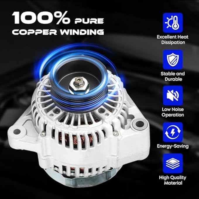 SEHNSUCHT New Alternator for Honda Accord 2.3L L4 1998-2002, for Acura CL 2.3L L4 1998-1999, Car Alternator Replacement Replace for 13767 13768 12550 - Image 5