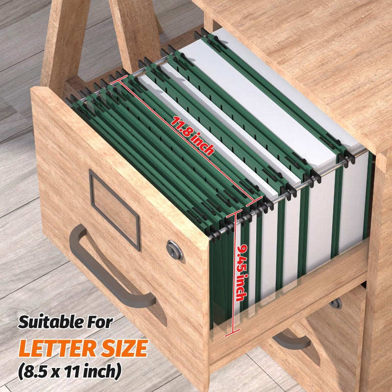 SHUTEX Plastic Hanging File Folders,Letter Size,Reinforced Hang Folders,Standard File Folders for Filing Cabinet,Plastic Hanging Folders,1/5-Cut Tabs,Designed for Home and Office,Green,12 Pack - Image 4