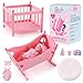 BABESIDE Mini Silicone Baby Doll 3 Inch Realistic Reborn Baby Dolls Silicone Full Body Newborn Sleeping Little Mini Real Life Baby Dolls Girl Portable Miniature Baby Doll with Accessories Playset - Image 2