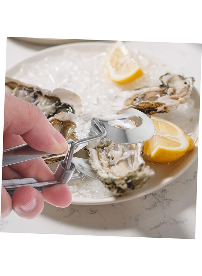 Stainless Steel Oyster Plate Compartment Seafood Serving Platter Clamp - Image 5