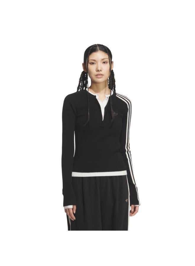 adidas Originals PREMIUM 3S BUTTON CREW Sweatshirt - Image 3