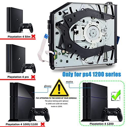 Gorliskl Blu-Ray DVD ROM Disc Drive Replacement for PlayStation 4 PS4 CUH-1200 CUH-1215A CUH-1215B CUH-12XX Series,with TSW-001 PCB Board and Opening Tool - Image 2
