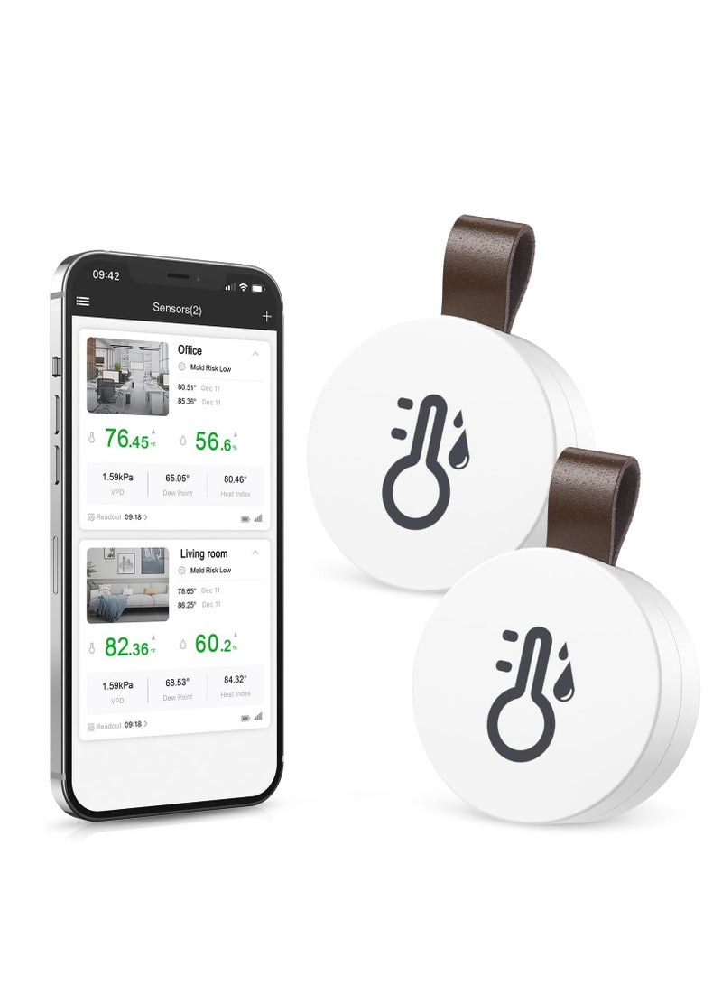 Bluetooth Thermometer and Hygrometer Wireless 2PCS - Image 1