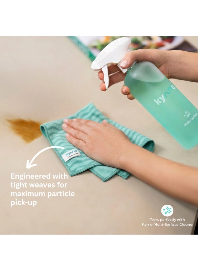 Kyma Multi-Surface Microfiber Cloth, Fast Drying, Lint-Free & Streak-Free Multi-Surface Cloth, Strong Dust Absorption, Sustainable Microfiber, Reusable & Machine Washable - Image 2