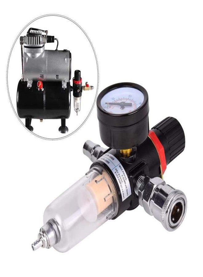 Hotusi 1/4" BSP Air Compressor Moisture Filter Trap Oil Water Separator Regulator Lubricator - Image 5