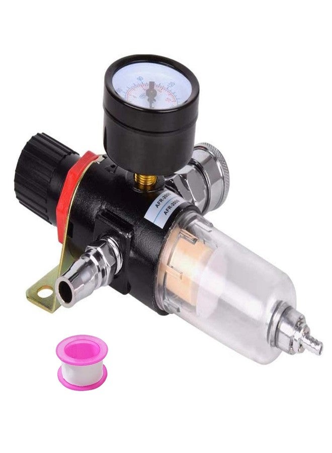 Hotusi 1/4" BSP Air Compressor Moisture Filter Trap Oil Water Separator Regulator Lubricator - Image 1