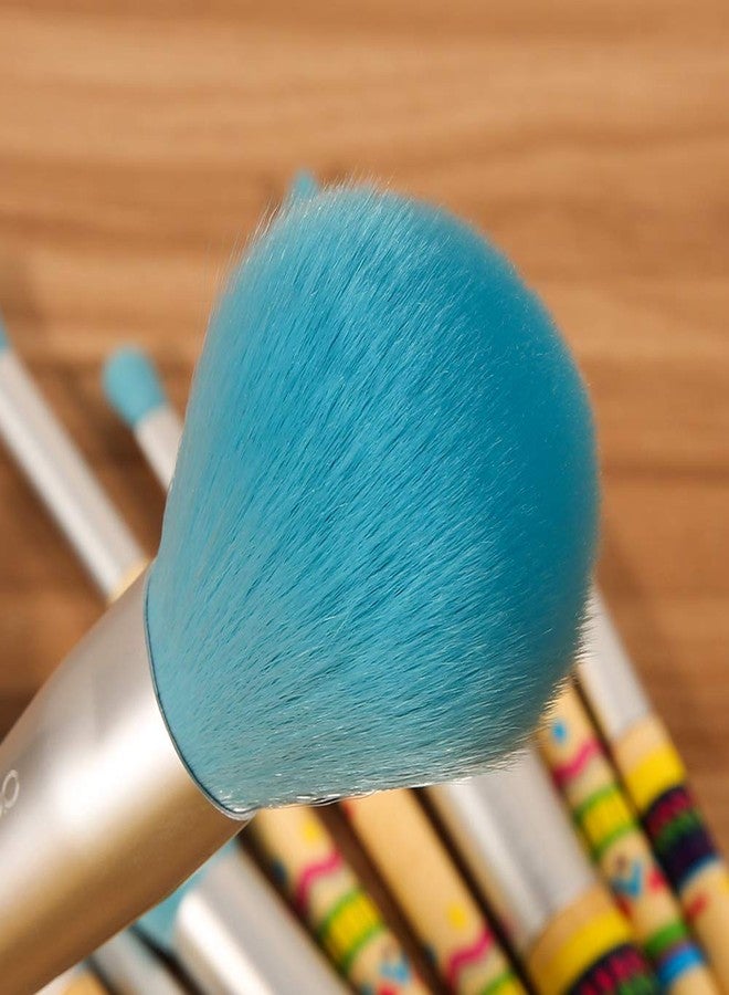 دوكولر مجموعة فرش مكياج دوكولور، 9 قطع، فرش مكياج بامبو بنمط بوهو، مجموعة فرش مكياج صناعية احترافية مع فرش للوجه، كريم أساس، بودرة دمج، ظلال عيون، وفرش كابوكي. - Image 3