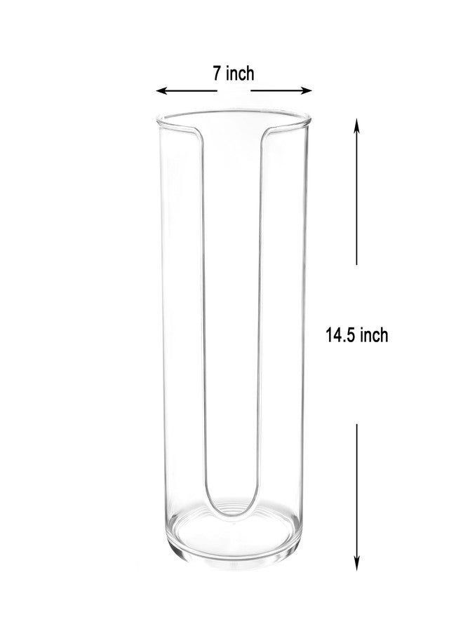 Youngever Plastic Toilet Paper Holder Stand, Clear Toilet Tissue Rolls Holder, Compact Toilet Tissue Rolls Organizer - Image 2