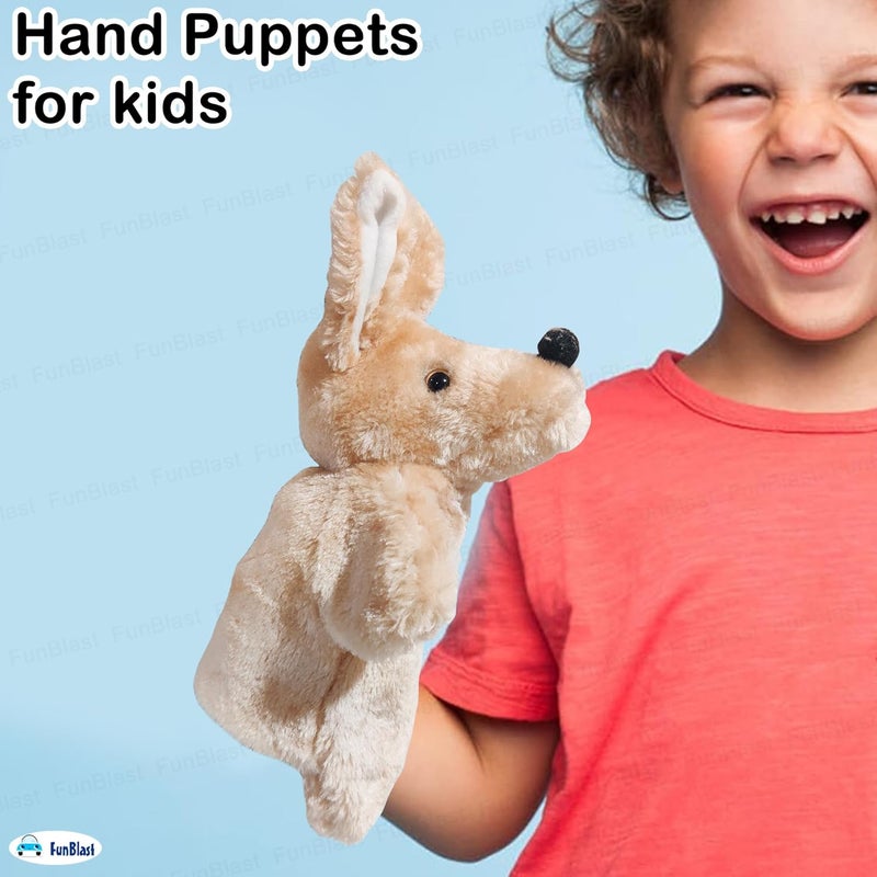 FunBlast دمى اليد للأطفال - دمى حيوانات محشوة - دمى قصصية ناعمة للأولاد والبنات، ألعاب تعليمية ممتعة للأطفال الصغار والأطفال (كنغر) - Image 2