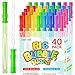Inscraft 40 Pack 14 Big Bubble Wands 8 Colors Mix Bulk for Summer Toy OutdoorIndoor Activity Use Easter Birthday Graduation Shower Bubbles Party Favors Supplies for Kids - Image 3
