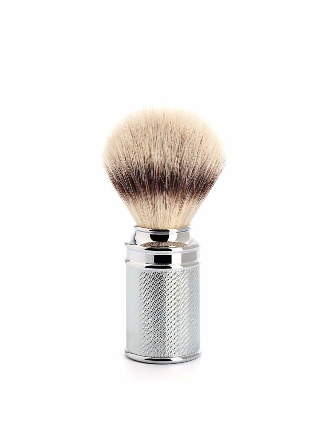 Traditional Chrome Silvertip Fibre Shaving Brush