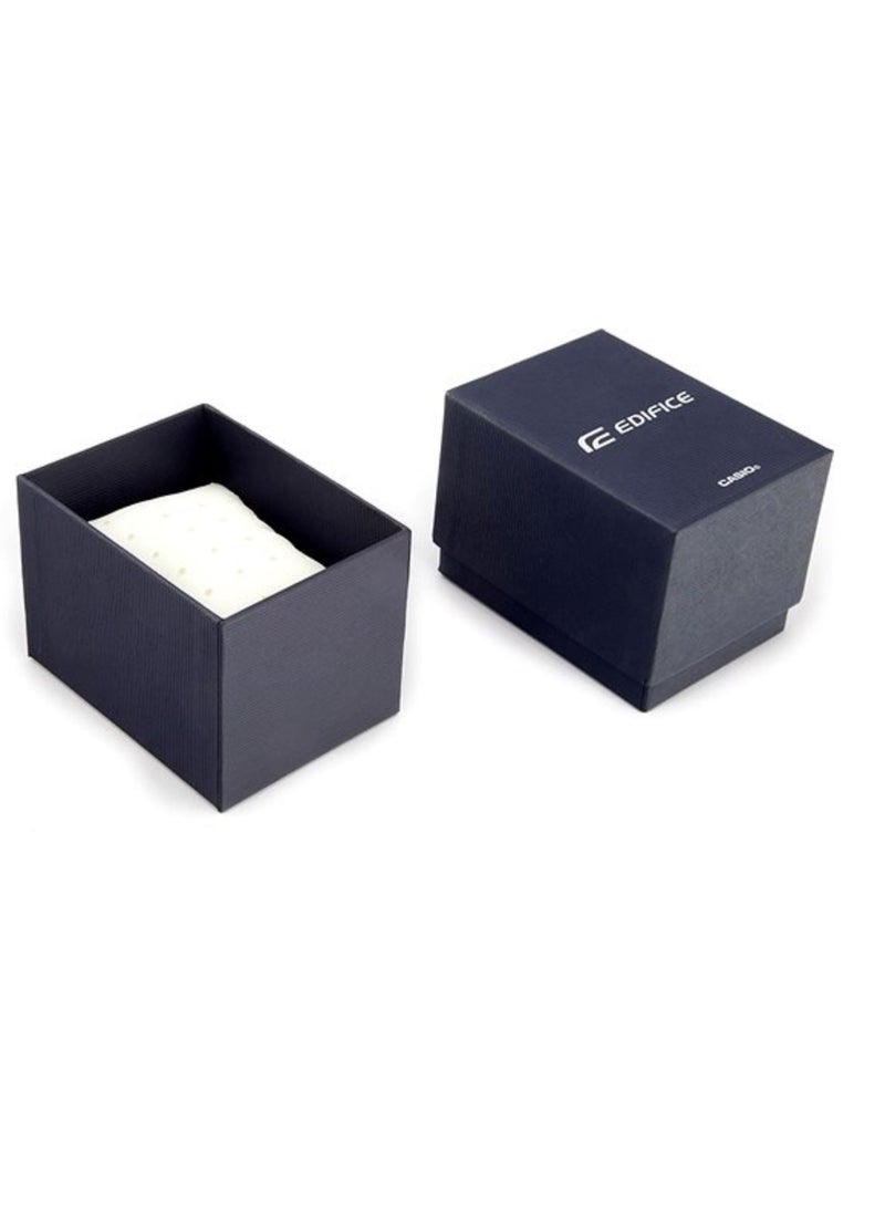 CASIO ساعة Edifice كوارتز بمينا بيضاء من الفولاذ المقاوم للصدأ للرجال EFR-S108D-7AVUDF - Image 2