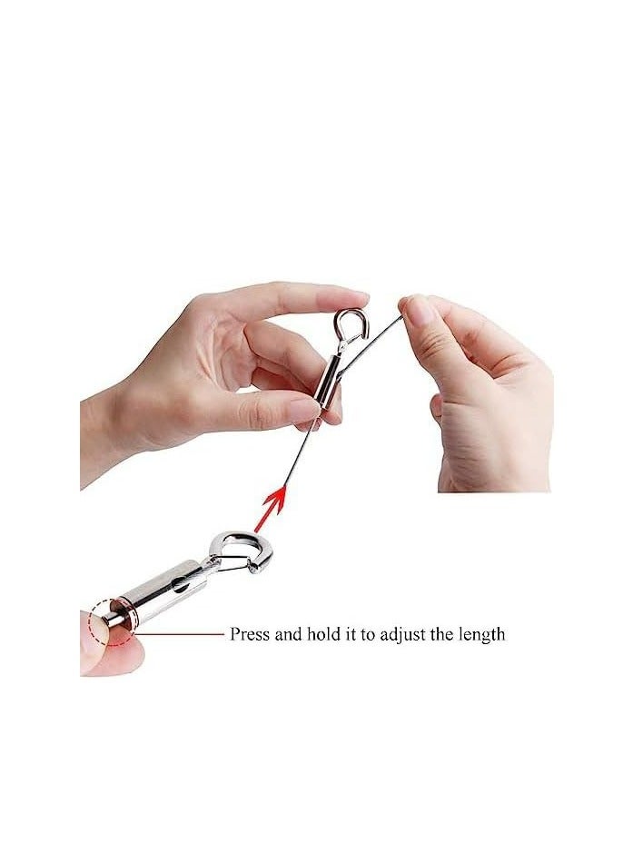 Oasisgalore 2 Pcs Adjustable Picture Hanging Rope Wires Heavy Duty Mirror Hanging Wire with Hook for Picture, Photo, Light，Curtain  - Image 4