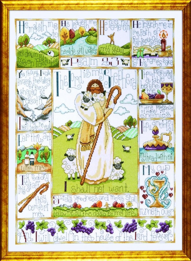 Tobin Twenty Third Psalm, 16'' x 20'' Counted Cross Stitch Kit