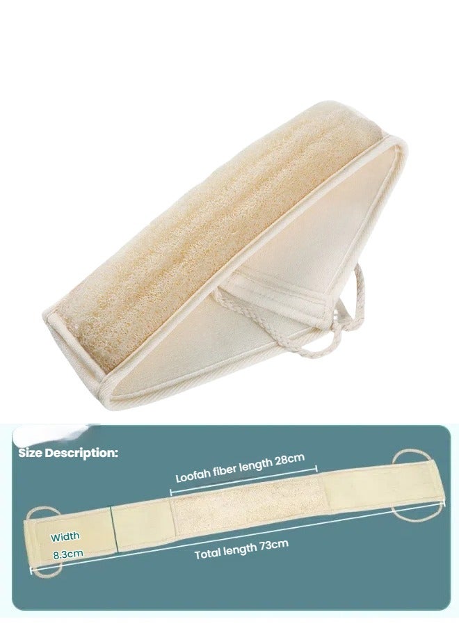 Journey Mate Natural Loofah Exfoliating Back Scrubber Beige - Image 2