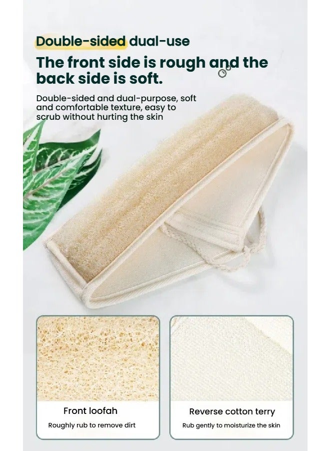 Journey Mate Natural Loofah Exfoliating Back Scrubber Beige - Image 5