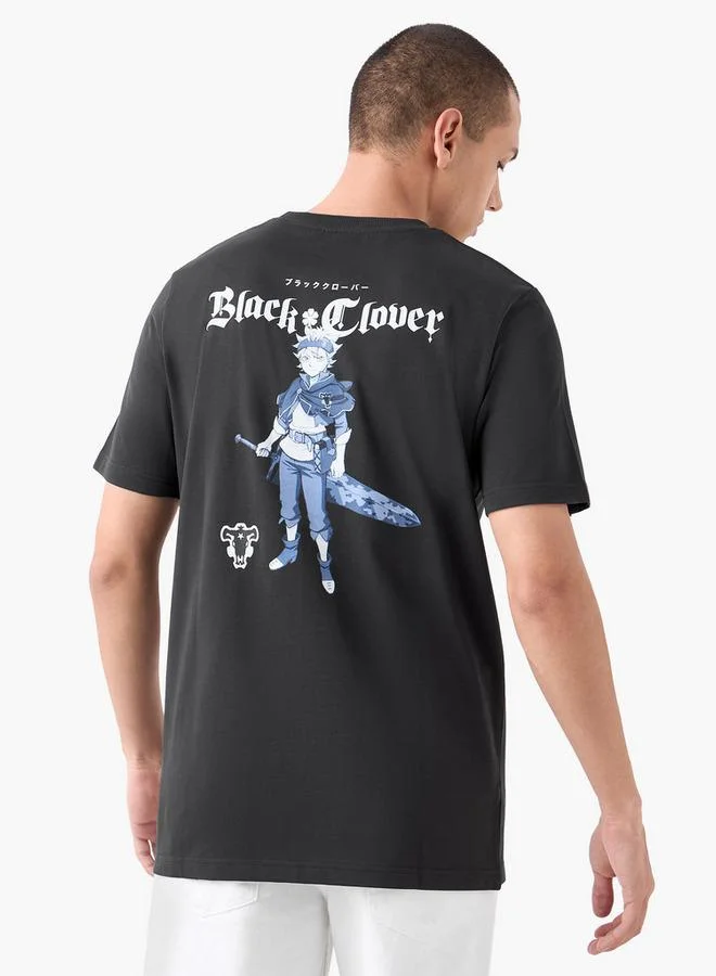 Splash FAV Black Clover Print T-shirt