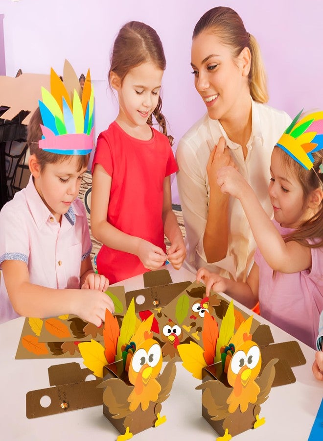 BeYumi Fall Thankful Turkey Craft - 16Pcs Thankful Turkey Jar Craft Kit DIY Religious Prayer Jar with Popsicle Stick Thanksgiving Gratitude Paper Box School Fun Activities for Kids - Image 5